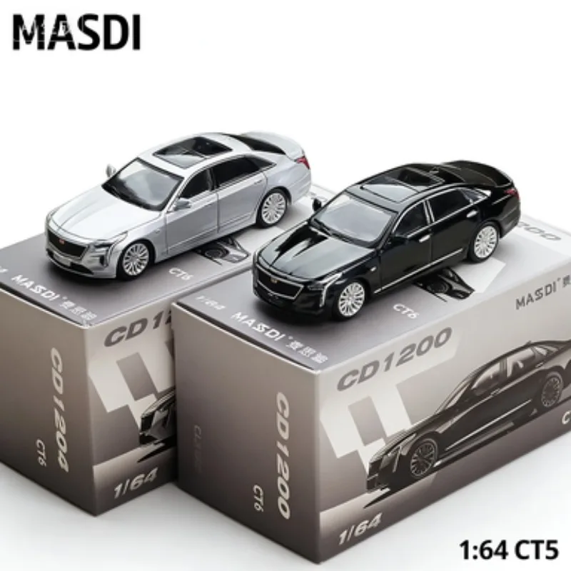 

MASDI 1:64 Cadillac CT5/CT6, литая модель из сплава, подарок для мужчин, высококачественная статическая коллекционная модель для взрослых, праздничный подарок.