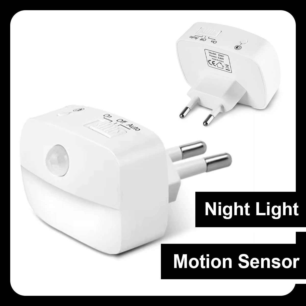 Portable Led Night Light Motion Sensor Lamp Bedroom Nightlight Us-plug Sleep Small Automatic-stairs Mini Night-light Automatic