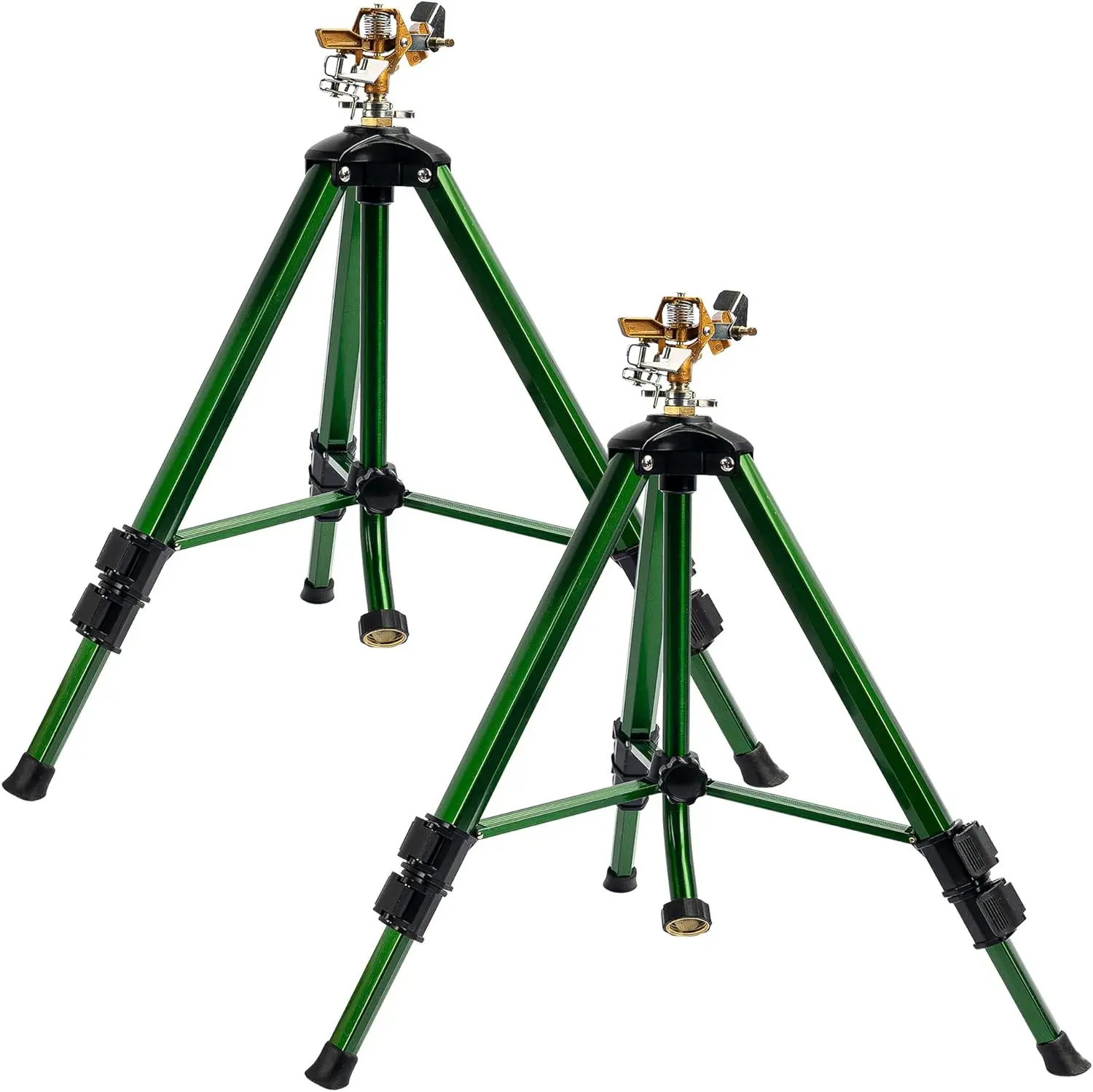

Impact Sprinkler on Tripod Base, 2 Pack Heavy Duty Sprinklers for Lawn Yard Garden, 0-360 Degree Large Area Coverage,