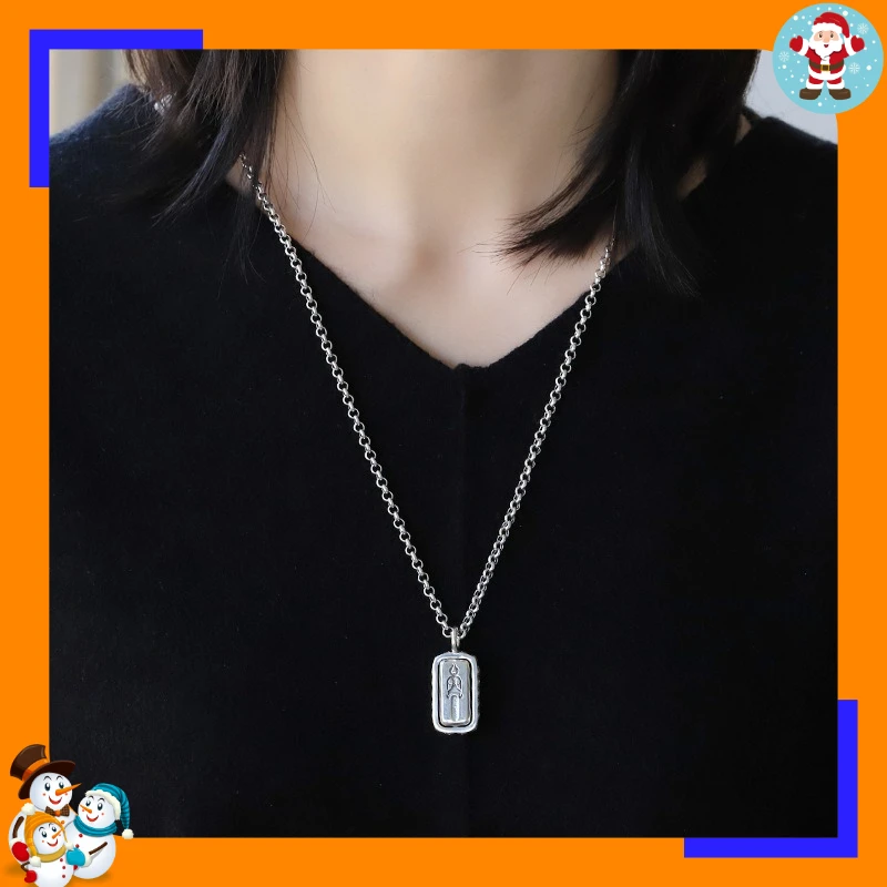 New Trendy Necklace Retro Hip Hop Premium Versatile Label Pearl Chain Round Bead Chain Box Chain