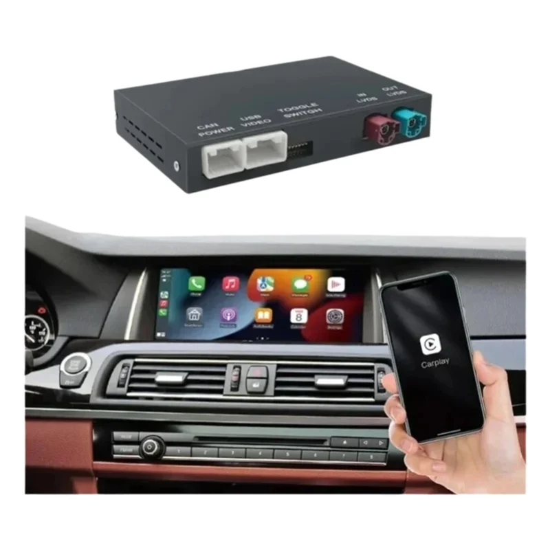 Drahtloses Carplay Android AUTO für BMW 3 5 7 X1 X3 X4 X5 X6 CIC-System E60 F10 F11 F07 F01 E84 F25 F26 E70 E71Airplay-Kamera