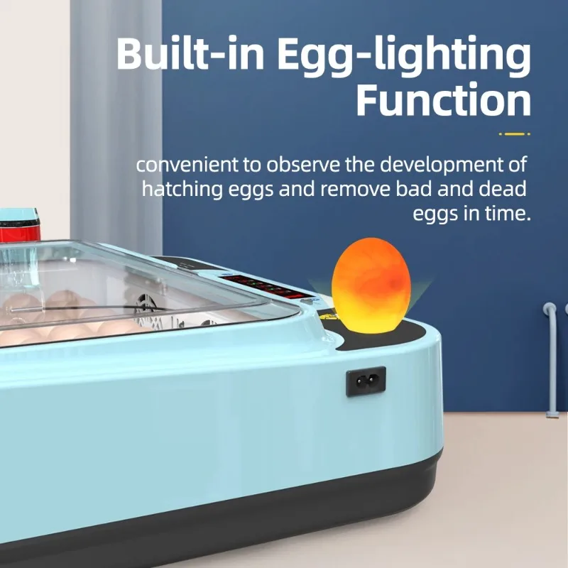 64/6 Chicken Duck Quail Egg Incubator Hatching Machine Automatic Controlled Temperature Intelligent Incubation Farm Supplie