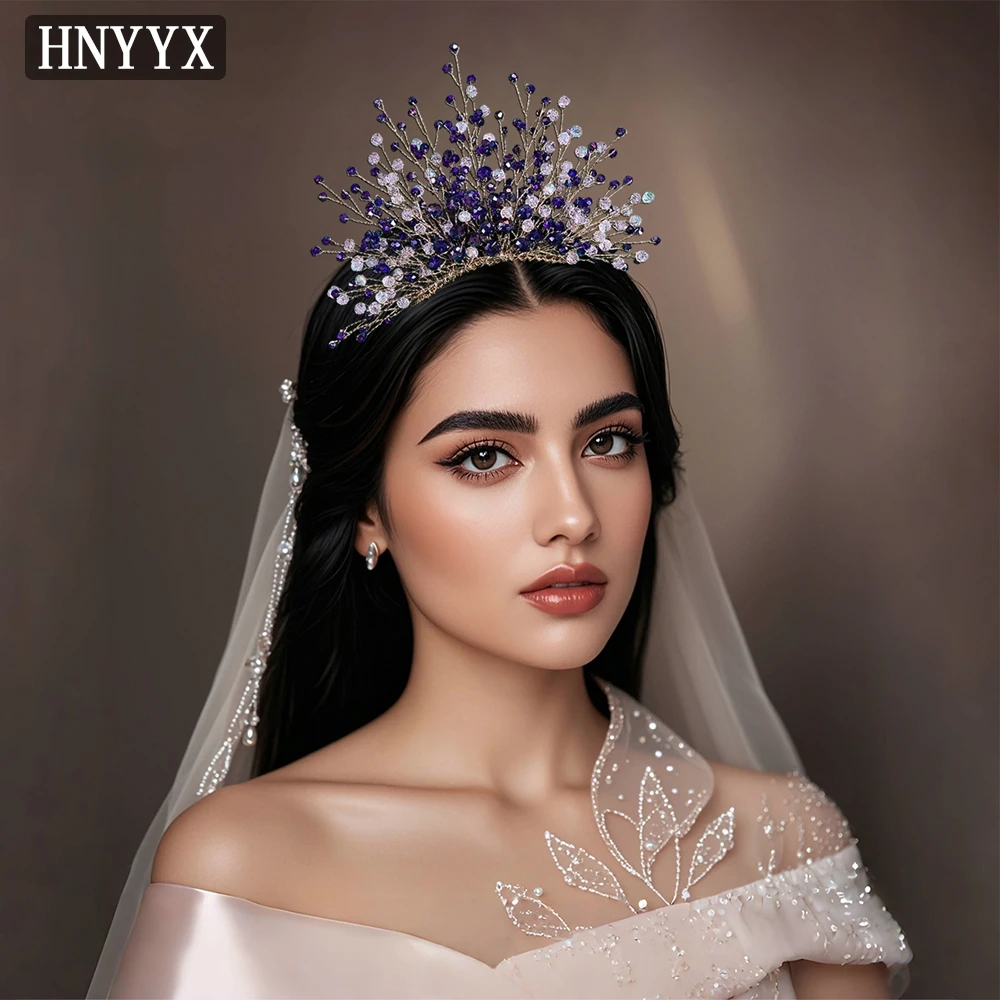 

YouLaPan Fashionable Beaded Crown Hair Comb Handmade Suitable For Brides Wedding Banquets Dances Parties Hair Accessories YXA326