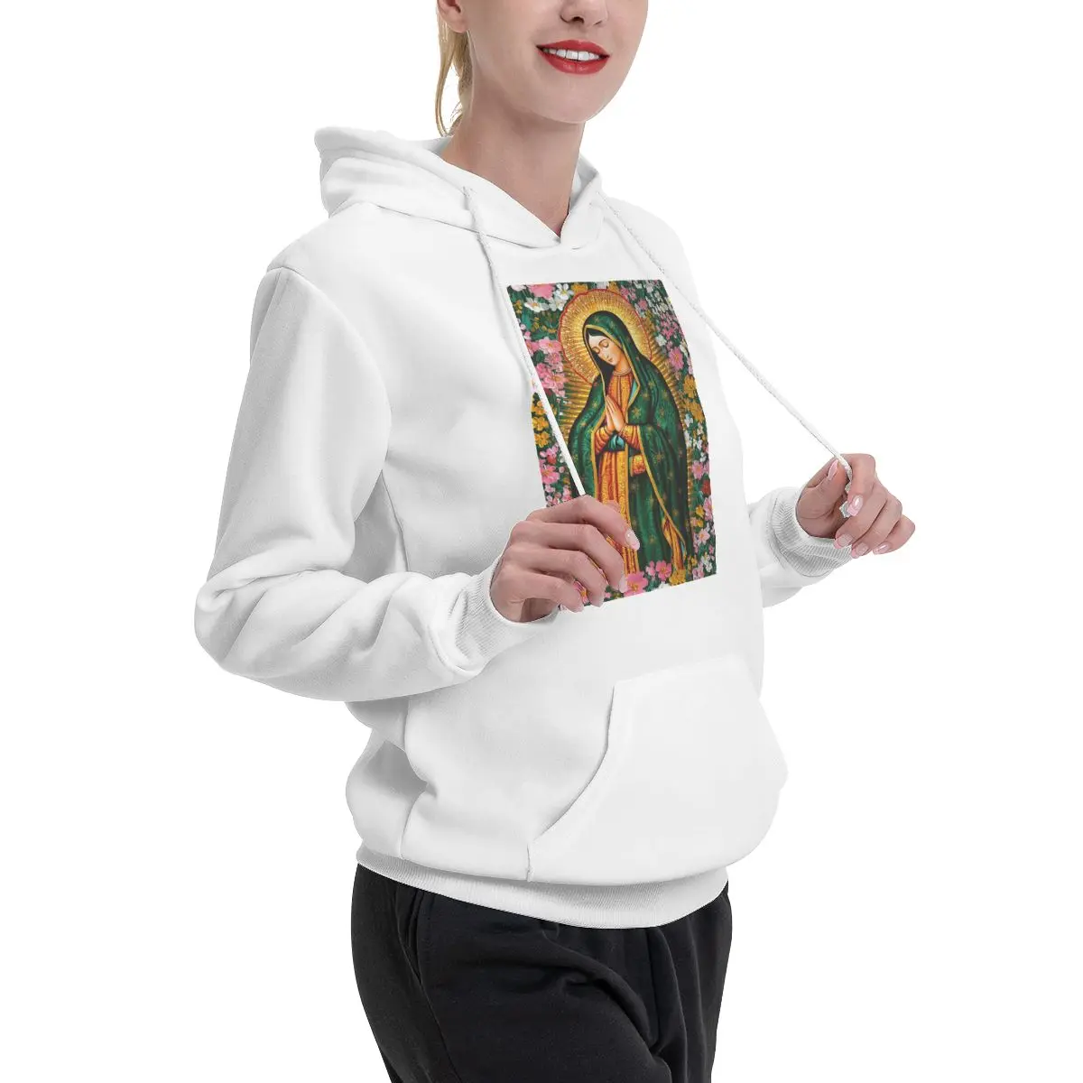 Onze Lieve Vrouw Van Guadalupe Maagd Maria Mexicaanse Hoodies Harajuku Trui Herfst Winter Mannen Vrouwen Paar Sweatshirt Lange Mouw Tops