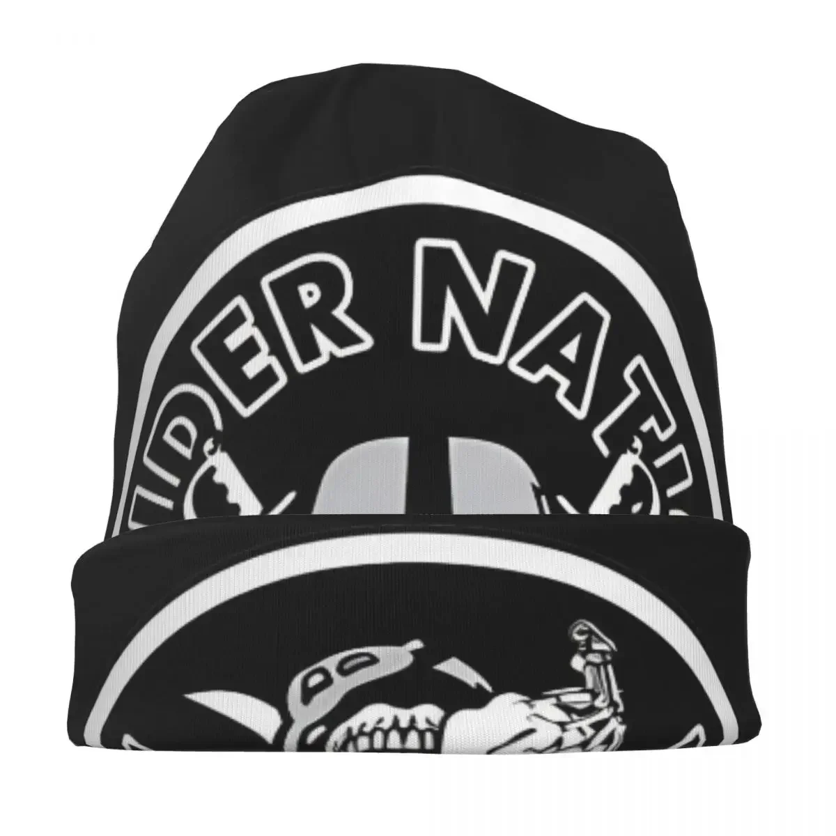 Raider Nation Skull Circle Bonnet Hat Casual Outdoor Skullies Beanies Hats for Men Women Warm Head Wrap Caps