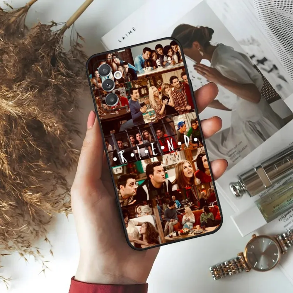 Cartoon funny F-Friends TV Show Phone Case For Samsung S24,23,22,30,21,10,9,Ultra,Plus,Lite,FE,5G Black Soft Case image 6