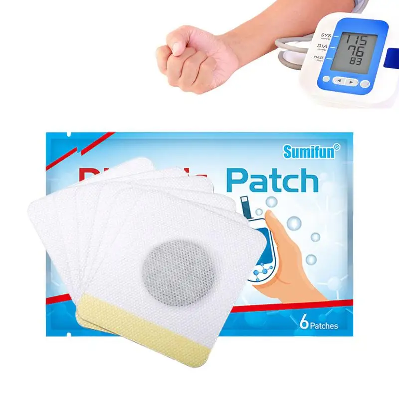 Ervas naturais Gesso diabético, Diabetes Health Care Massager, Diabetes Patch, Reduzir o açúcar elevado no sangue, 6pcs por pacote