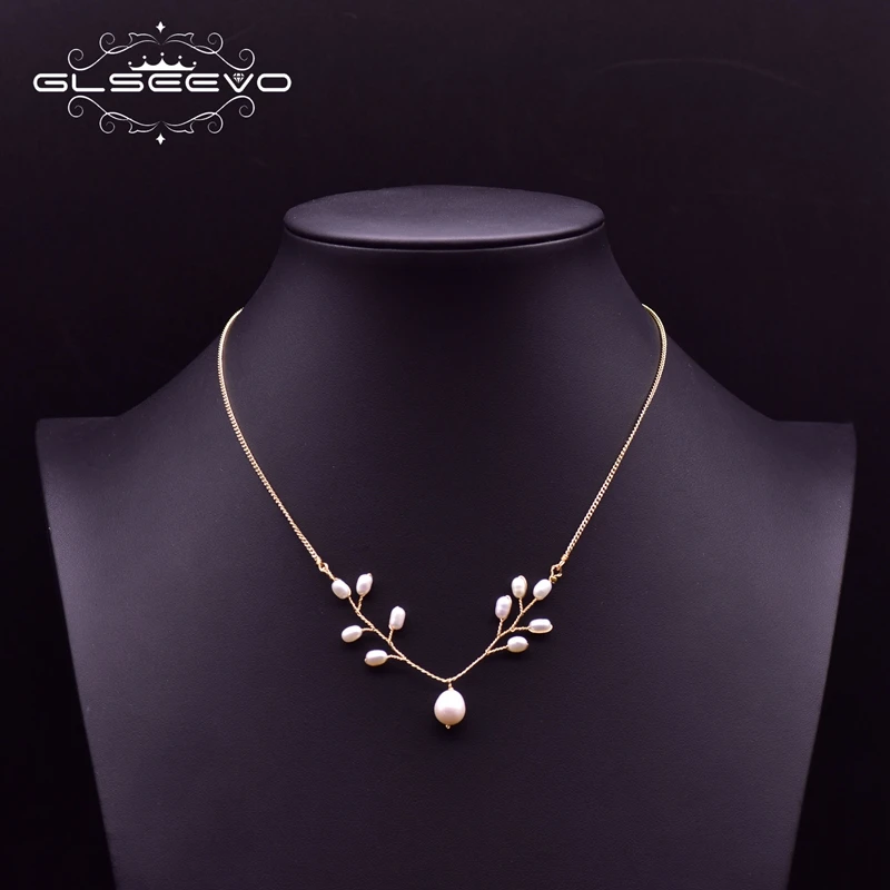 GLSEEVO Handmade Tree Branch Natural Pearl Adjustable Necklace For Women Gifts Birthday Gift Cute Fine Jewelry 2020 Colar GN0203