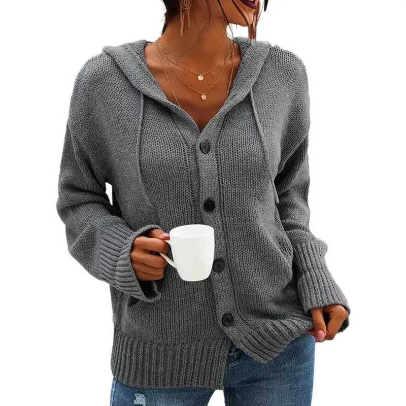 Cardigan Vintage à Capuche pour Femme, Pull à Manches sulf, avec lèvent, Style Indie Folk Japonais, Décontracté, pour Automne et Hiver, 2023