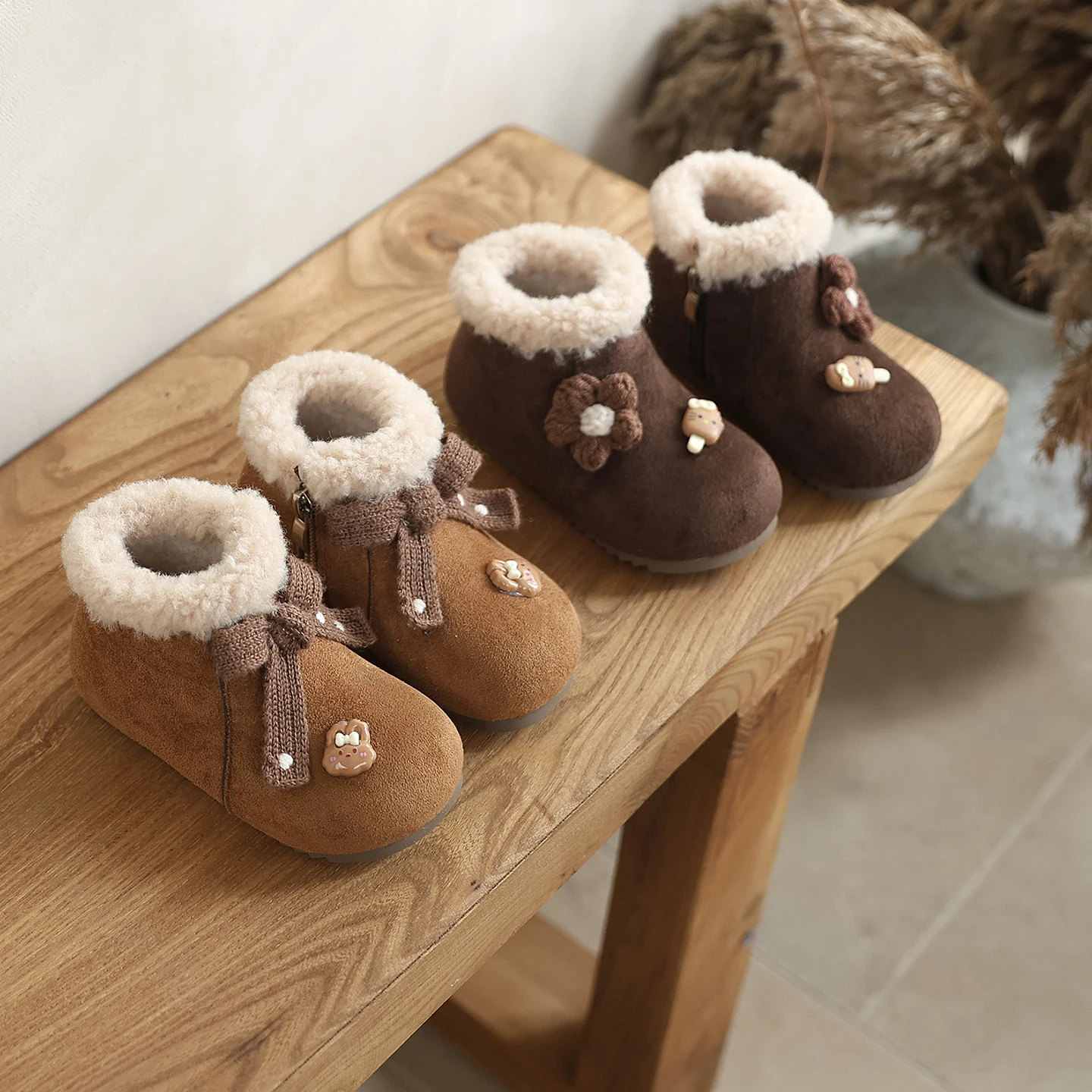 الشتاء الطفل أحذية الثلوج 2025 جديد صوف مبطن أحذية قطنية دافئة للبنين والبنات المضادة للانزلاق لينة وحيد طفل الأحذية ل 1-3Y #1