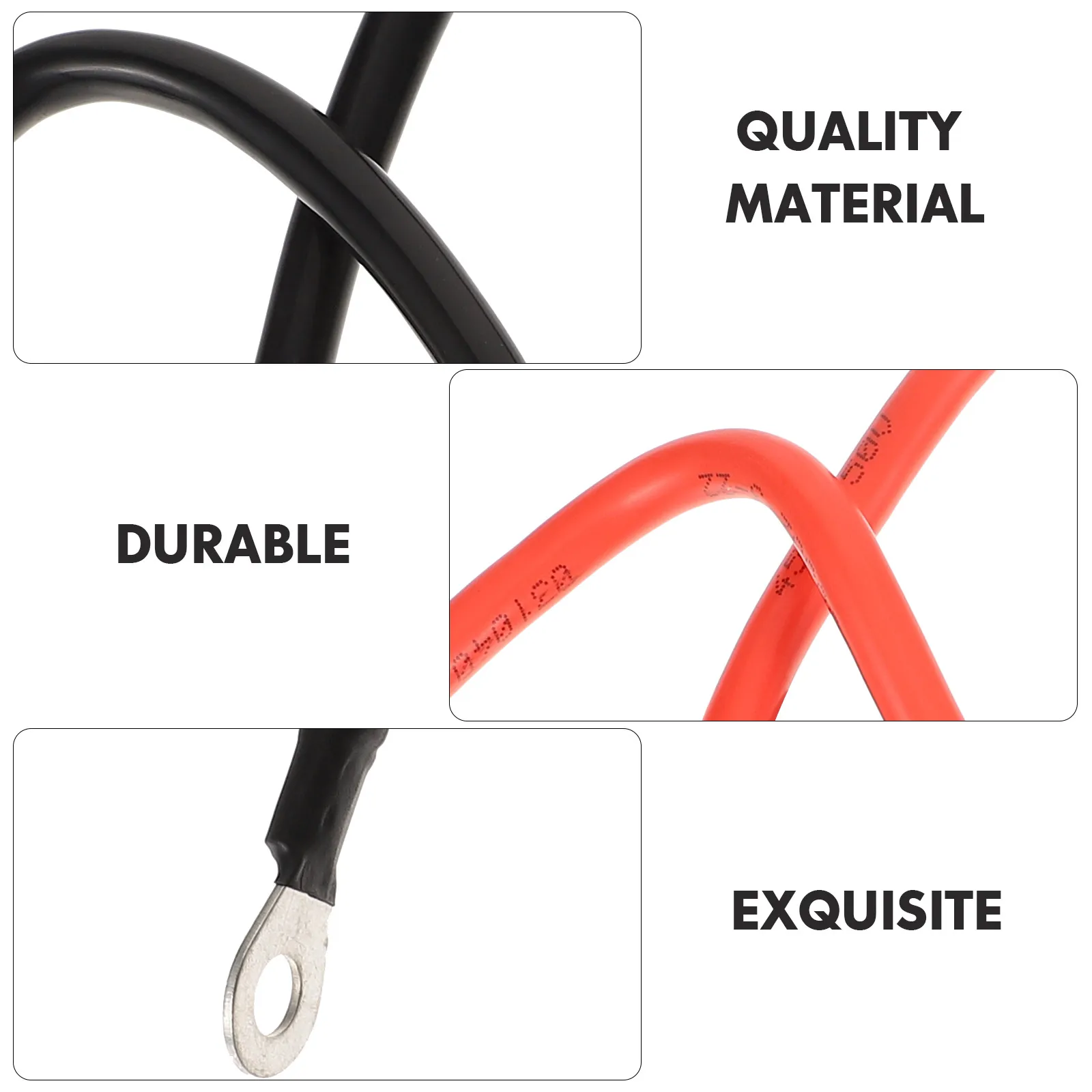

Premium Copper Cables Durable Power Cable High Conductivity Heat Resistant For Vehicles Trucks Rv Solar Inverters