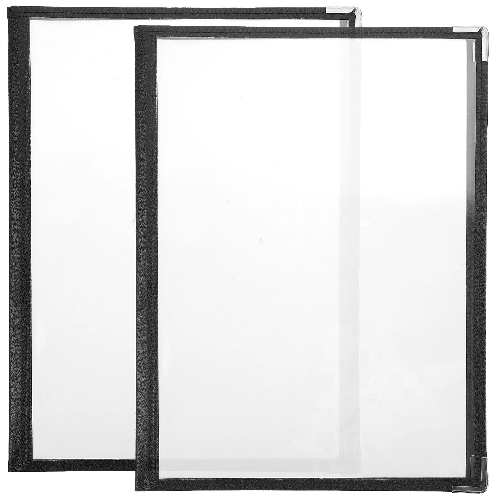 

2 шт. прозрачные обложки для меню из ПВХ, держатели для меню для ресторанов и кафе, защитные папки для меню, с закругленными углами, для хранения, для использования на кухне