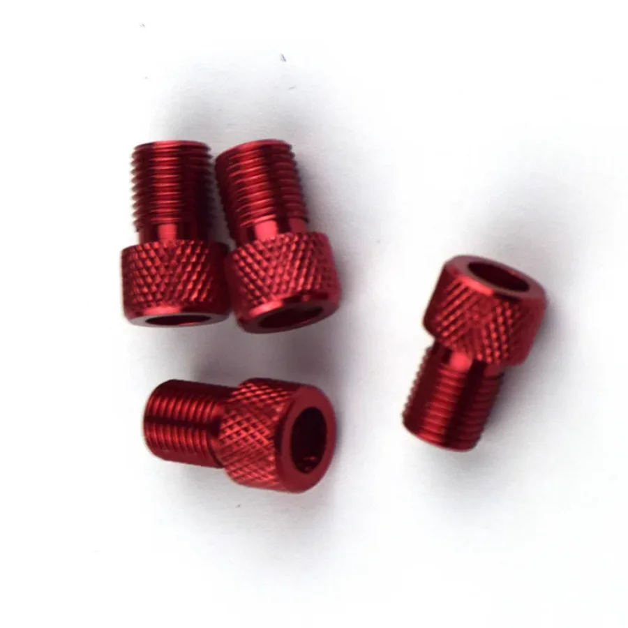 

4PCS Aluminum Alloy Bike Valve Adapter Convert Presta To Schrader Valve Bicycle Pump Air Nozzle Tube Tools Bicycle Accessories
