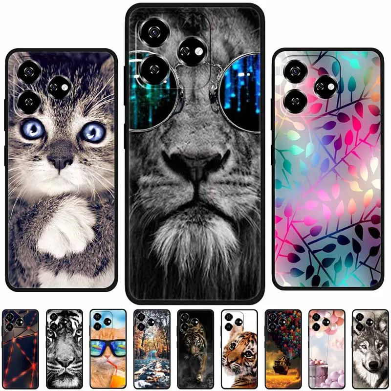 For ZTE AXON 60 Case Silicone Fashion Wolf TPU Back Covers for ZTE Blade V60 Cases Axon60 Protective on for BladeV60 Shell Cat