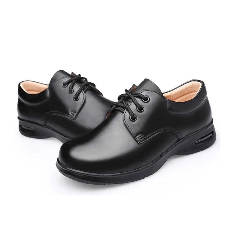 Campus Shoe Child Girl Middle School Student Shoe Children Boy Leather Shoes Early Boys Dress Shoes Soft Bottom Black High Kids