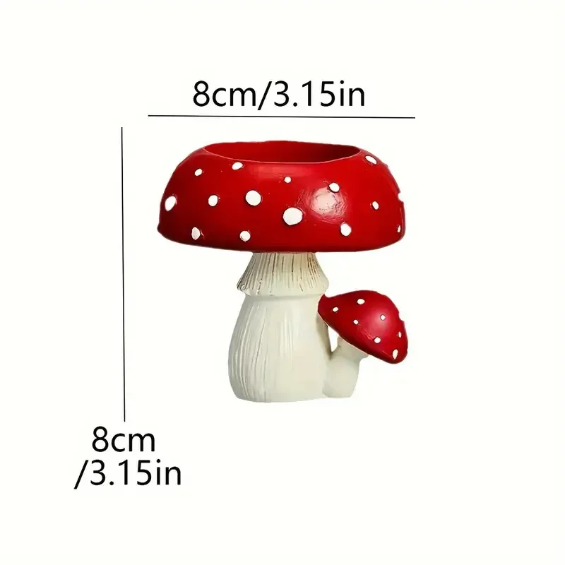 1PCS Mushroom Candle Holder  Artistic Candle Holder Christmas Gift Mushroom Candle Holder Scented Resin Candlestick Home Decor