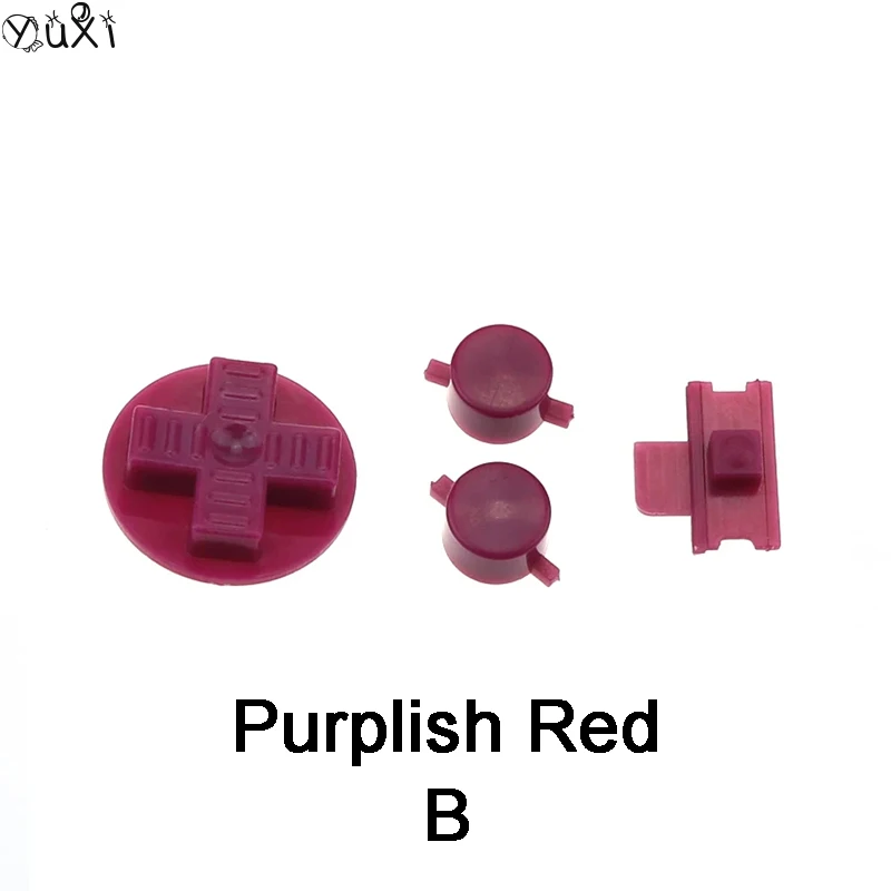 YuXi-Multi Color Clear Plastic Botão para Gameboy Classic, Botão D-pad, DIY Botão Set Substituição, Substituição para GB, DMG, A, B, 1Set