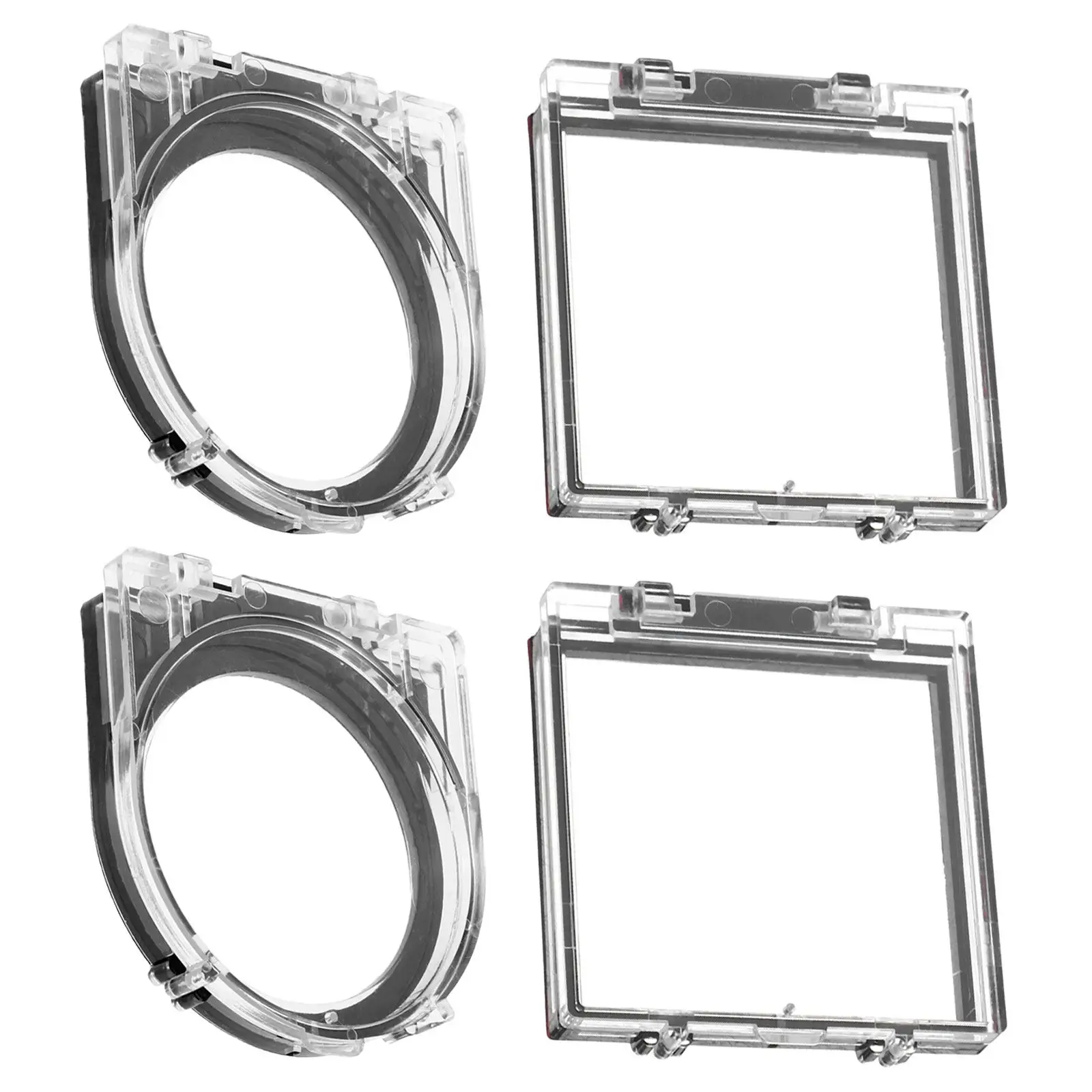 

4 Pcs Switch Elevator Button Protective Cover Protector Computer Power Covers Guard Tower Transparent Control