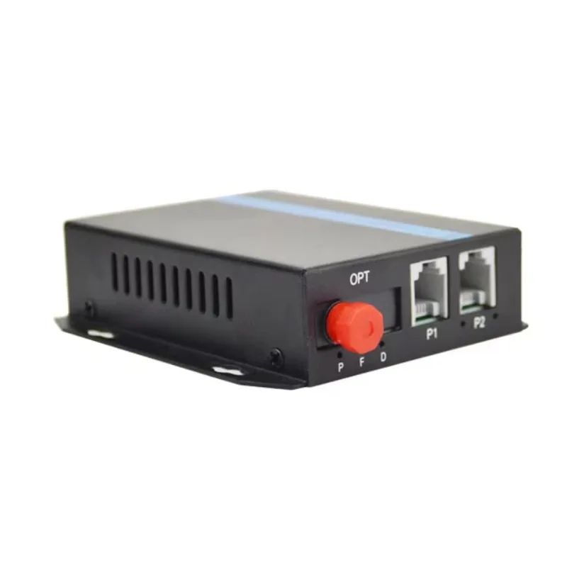 Factory Supply 2 Channel PCM Voice RJ11 Telephone Media Converter to Fiber Optic Equipment