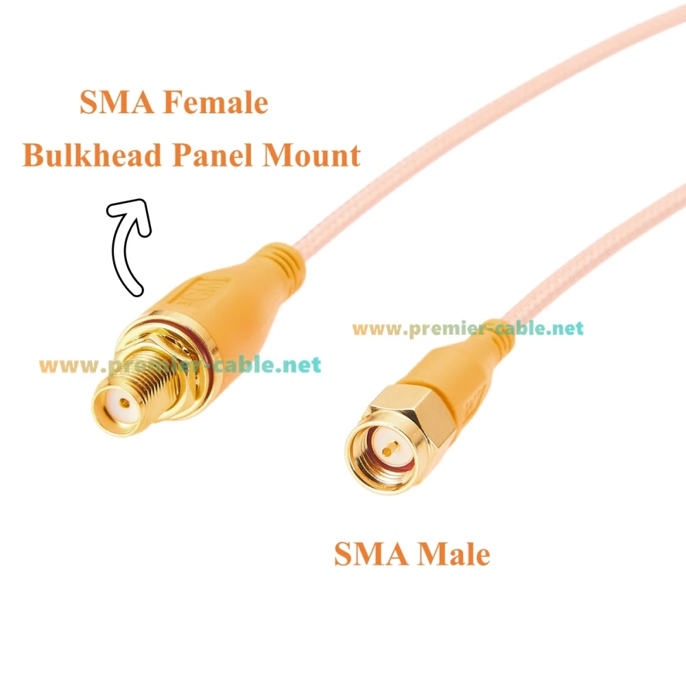 SMA-Stecker auf SMA-Buchse Schottkabel RG316 50 Ohm HF-Koaxial-Verlängerungskabel mit geringem Verlust für Antennen, WLAN-Router, 4G LTE, GPS/GNSS – Detail 2