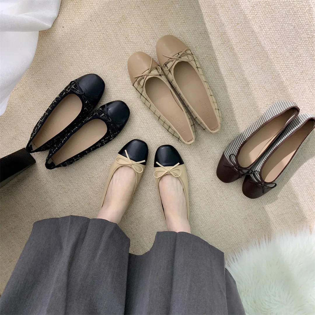 

Women Brand Ballet Shoes Fashion Bow In Autumn 2024Pregnant Women's Flats Casual Women's Dress Shoes Mujer