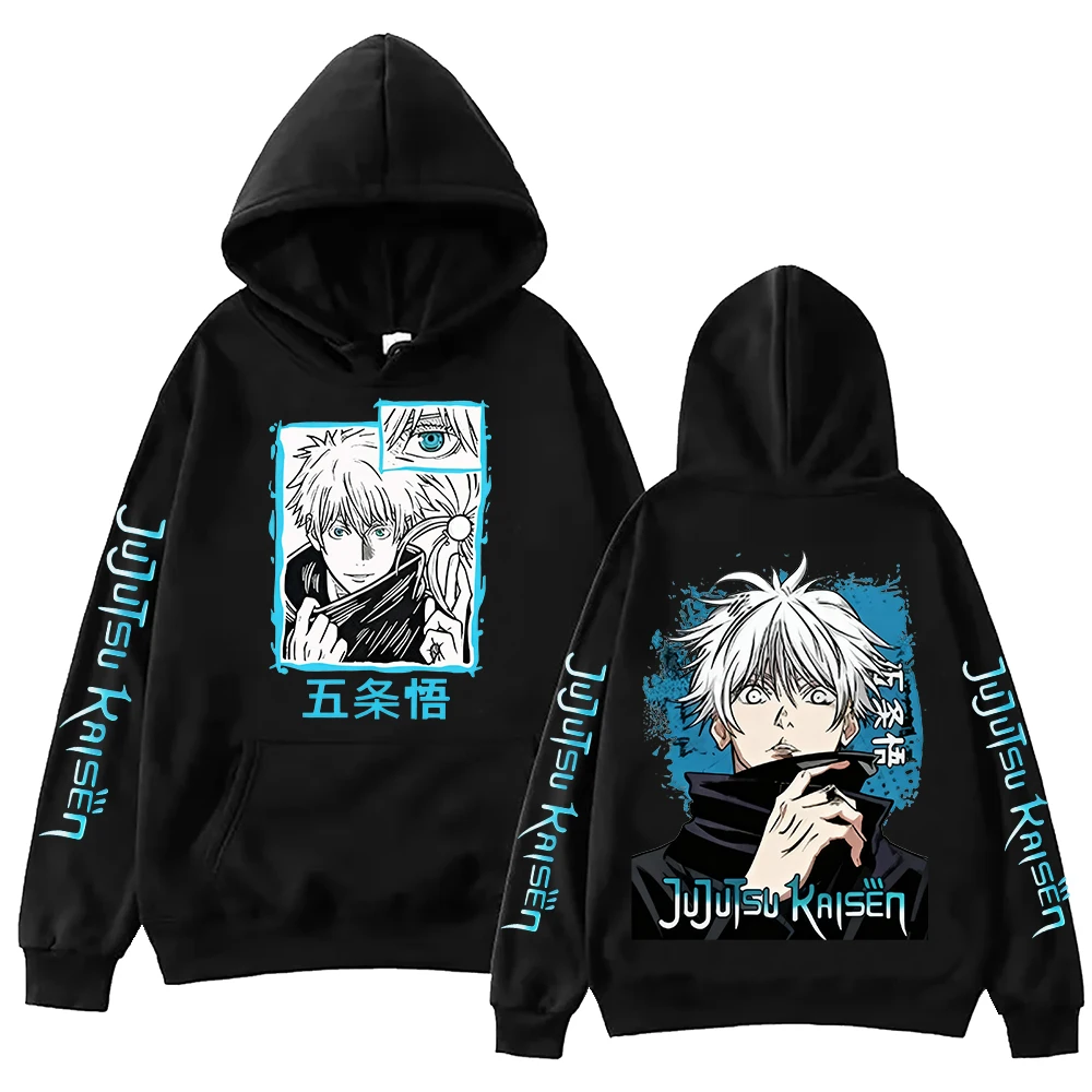 Jujutsu Kaisen Gojo Satoru Felpa con cappuccio Uomo Donna Harajuku Pullover a maniche lunghe Top Felpa regalo