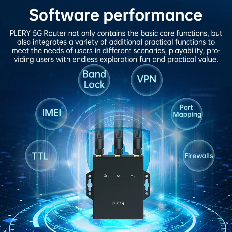 PLERY 4G راوتر لاسلكي 300Mbps 2.4G/HZ بطاقة SIM راوتر WiFi6 te راوتر مع هوائي خارجي 5dBi خارجي للخارجية #3