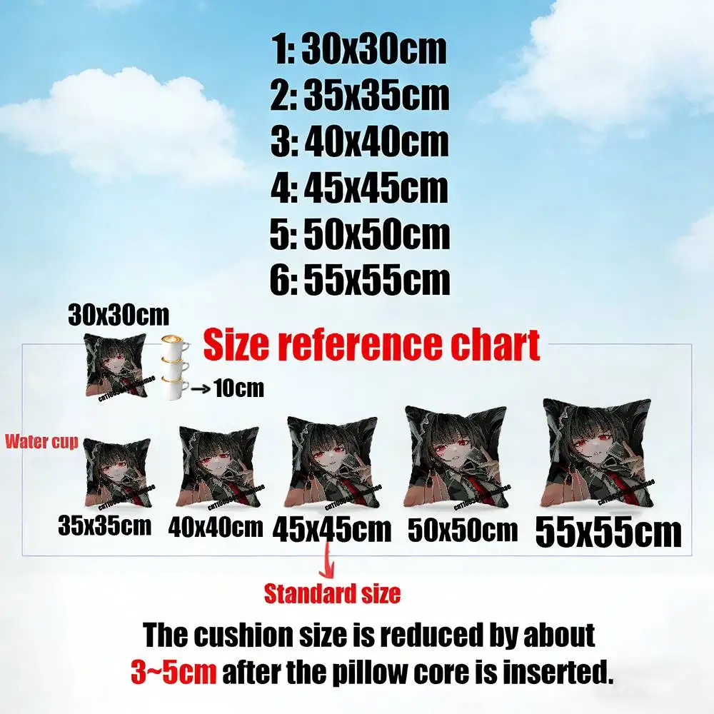 For Celestia Ludenberg D-Danganronpa Throw Pillow Case 30x30cm Car Custom Square Pillowcase Pad Cushion Cover