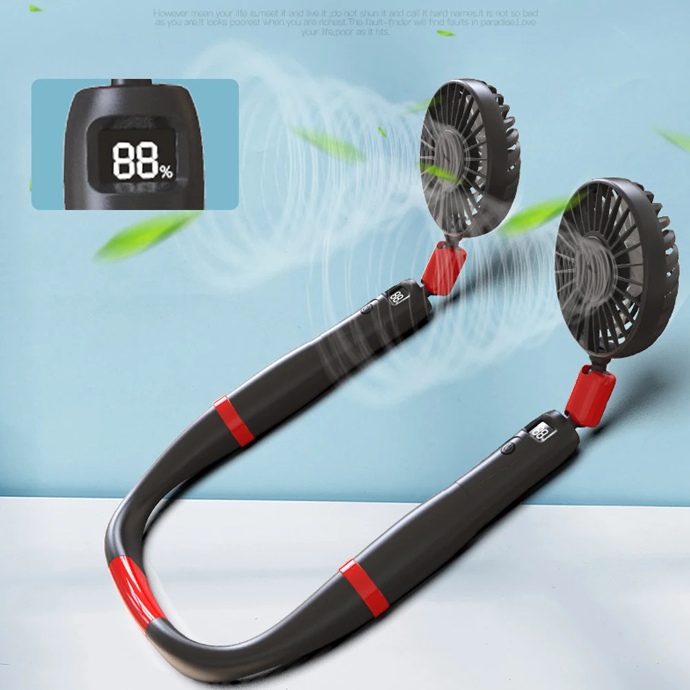 4000ma Freis prec heinrich tung Halsband Freis prec heinrich tung hängende USB wiederauf ladbare Doppel ventilator Mini Luftkühler Sommer tragbare Sarmocare