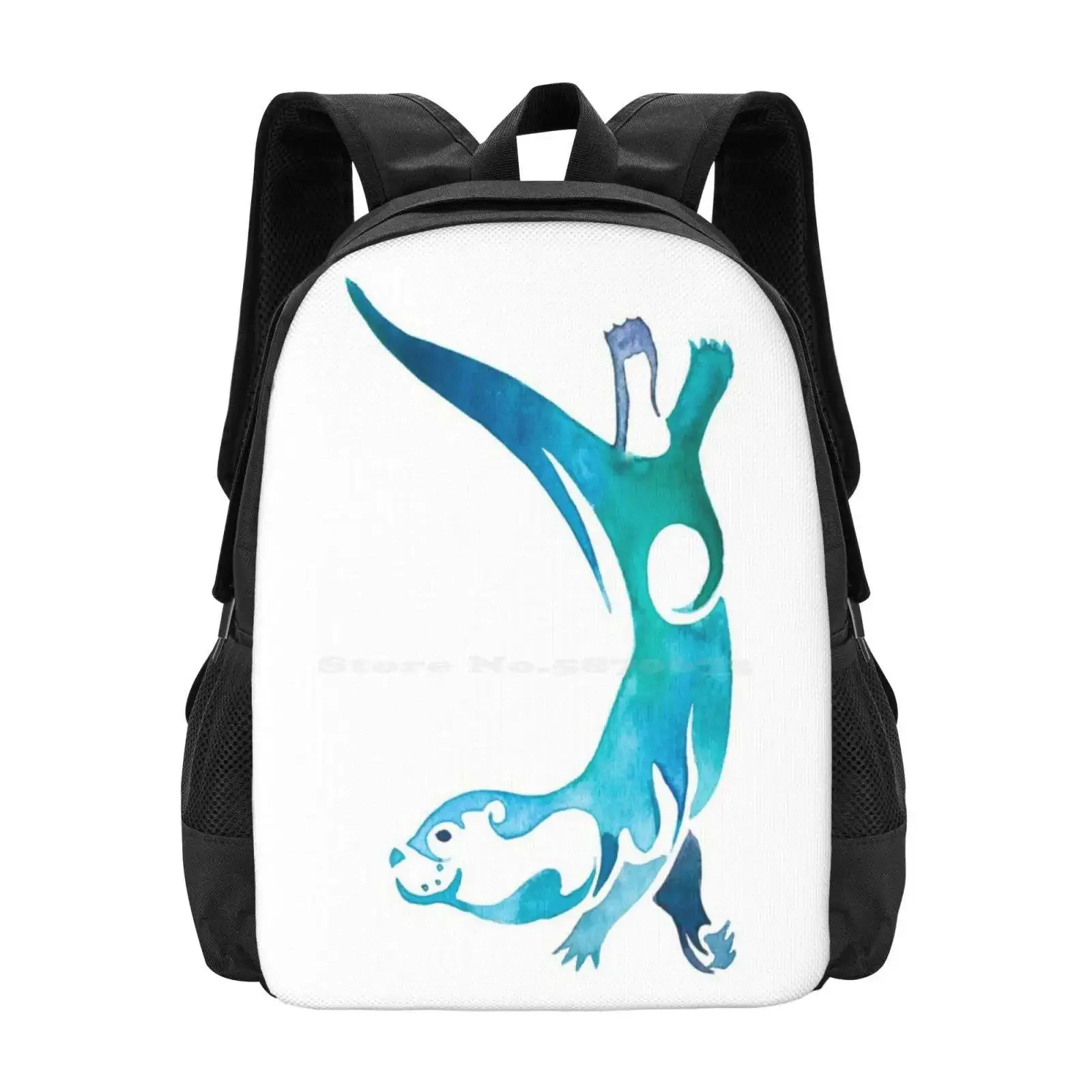 

Otterly Adorable Hot Sale Schoolbag Backpack Fashion Bags River Otter Significant Otter Wild Animal Swimmer Mammal Nature