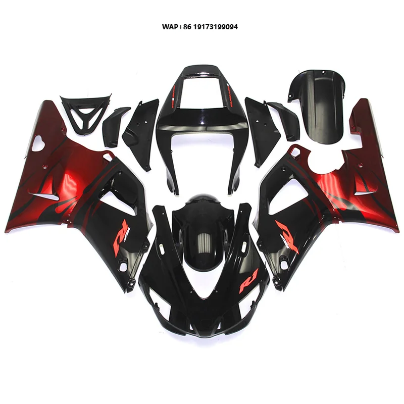 

ABS Fairings Bodywork Fit For YZF R1 YZF-1000 1998-1999 Red Black Painted