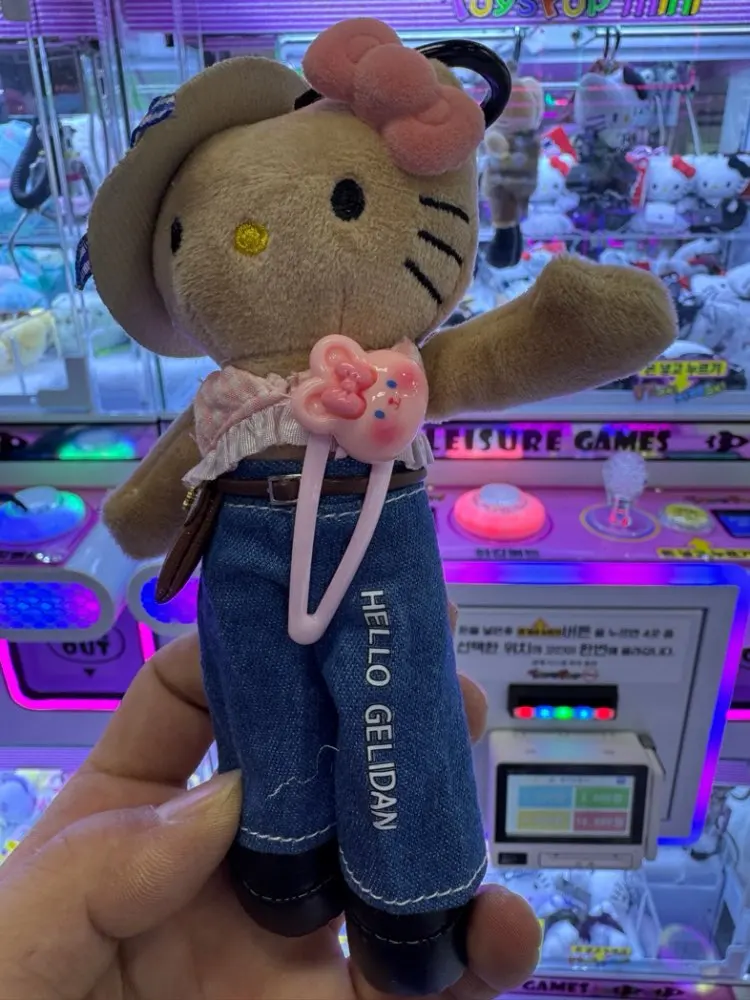 جديد Kawaii مرحبا كيتي أنيمي دمية الحب مشبك حقيبة سلسلة مفاتيح معلقة حلية جرلي وزرة الكرتون خرقة دمية الفتيات هدية