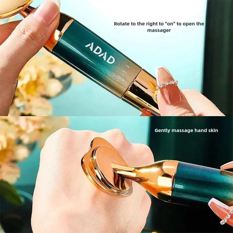 Masajeador facial eléctrico: dispositivo de belleza con vibración ultrasónica para levantamiento, reafirmar el cuidado de la piel y los ojos, uso doméstico portátil