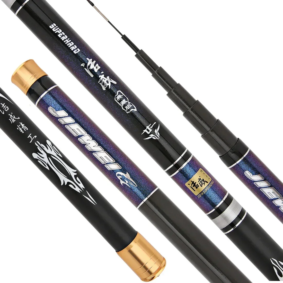 

3.6M/4.5M/5.4M/6.3M Super Light long Hard Carbon Fiber Hand Fishing Rod high quality Telescopic Fishing Pole Stream