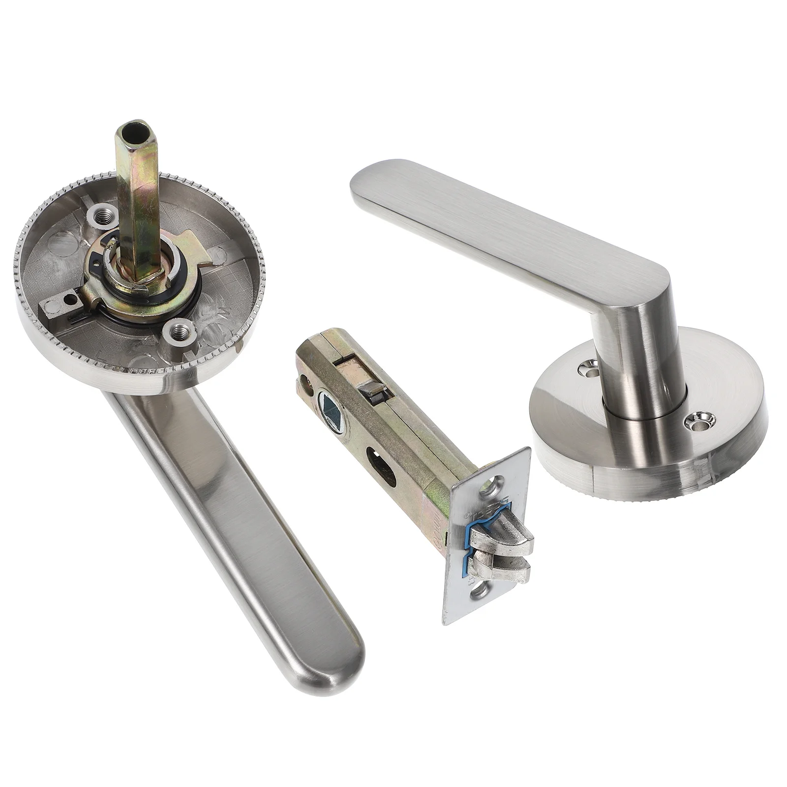 

Interior Door Lever Handle Brushed Silver Passage Lock for Closet Bedroom Hallway Privacy Door Cabinet Handle