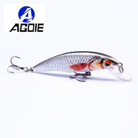 Agoie 78mm/ 7g Minnow Fishing Lure Artificial Wobbler Bionic Hard  Crank Bait Swimbait Fish Crankbait Tackle Lures Floating