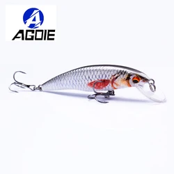 Agoie 78mm/ 7g Minnow Fishing Lure Artificial Wobbler Bionic Hard  Crank Bait Swimbait Fish Crankbait Tackle Lures Floating
