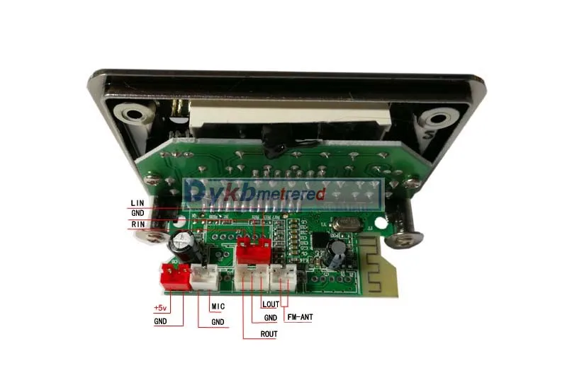Bluetooth 5.0 MP3 WAV decoder board Audio USB music player display FM radio AUX recording W Remote control for POWER Amplifier