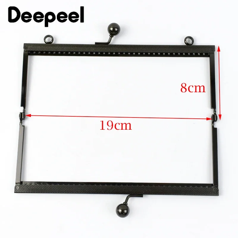 1/2/5Pcs Deepeel 19cm Embossed Square Metal Handle Purse Frame Kiss Clasp DIY Bags Sewing Brackets Wallet Handles Accessories