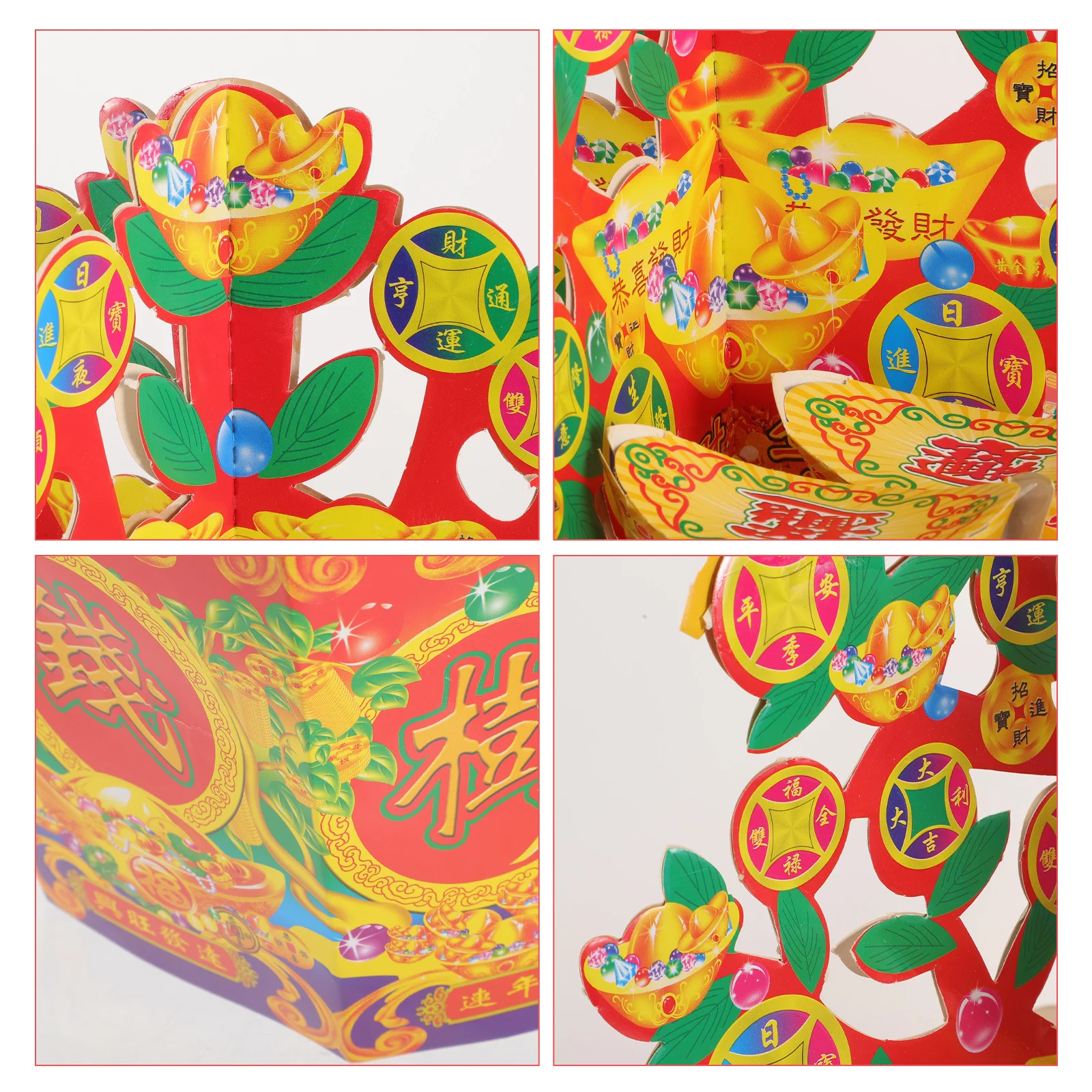 

Burning Paper Money Tree Treasure Pot Ancestor Worship Festival Accessories Banknotes Ghost Money Colorful Printing Easy to