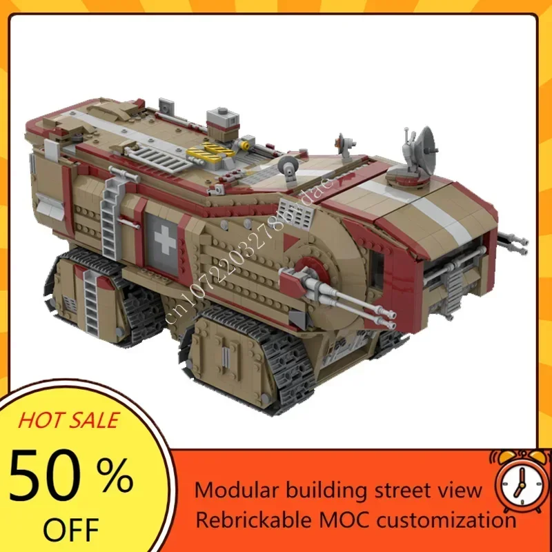 2584CS Behemoth Sandcrawler DIY Space War Military MOC Model Kit Battle Ship Birthdayal Assembly Puzzle Toy Christmas Gift