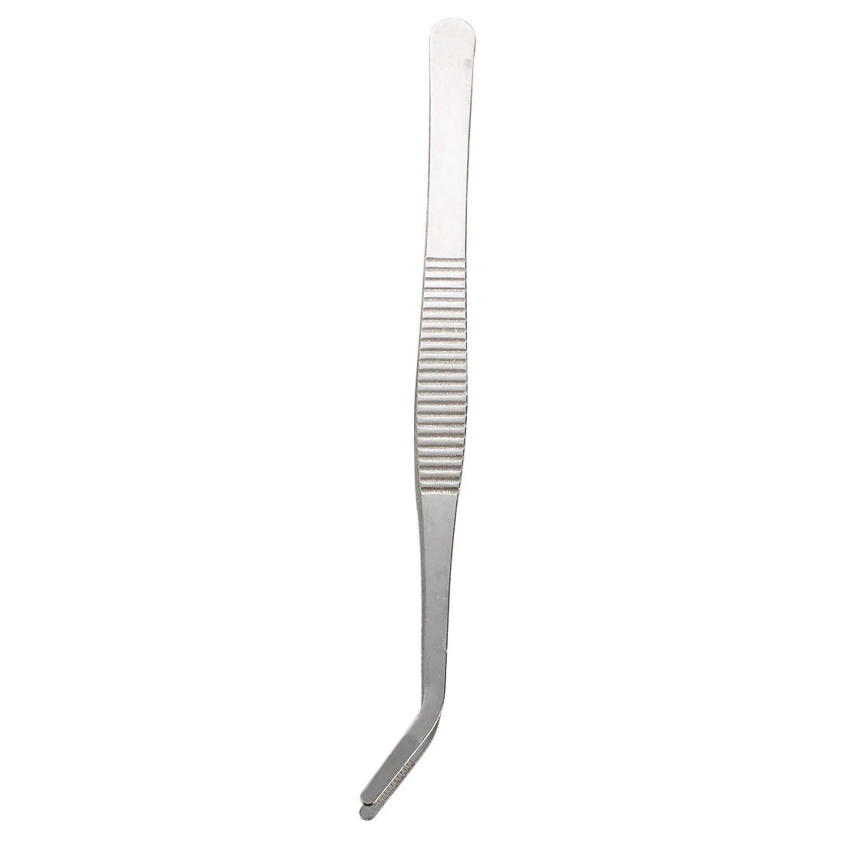 ABUH-3X Silver Tone Metal Chinese Kongfu Cha Dao Tea Tong Tweezers 7.4 Inch Long