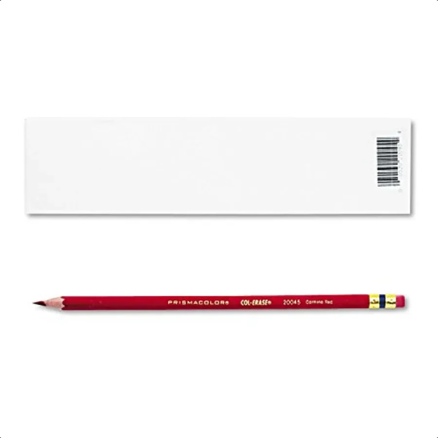 

20045 ColErase Pencil w Eraser Carmine Red Lead Barrel Dozen