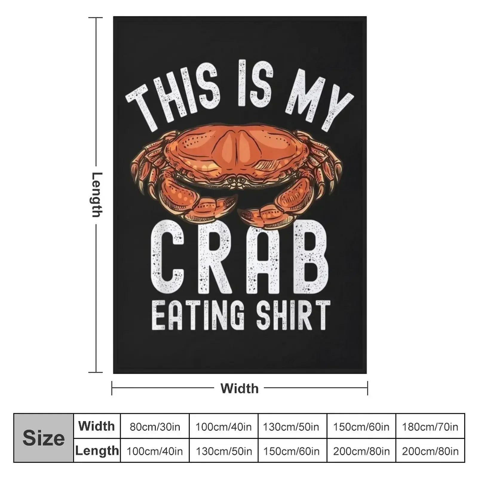 This Is My Crab Eating Shirt Funny Crab Leg Lover Mens Kids Throw Blanket Warm wednesday Sofa Quilt Kid'S Blankets