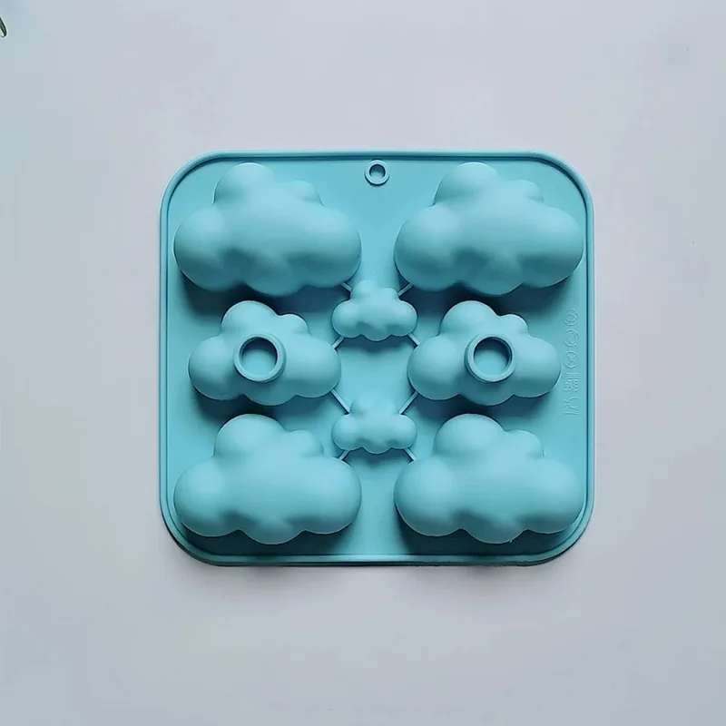 8 Cavities Cartoon Cloud Silicone Soap Mold DIY Candle Resin Plaster Making Set Chocolate Biscuit Cake Ice Mould Decor Gift Home