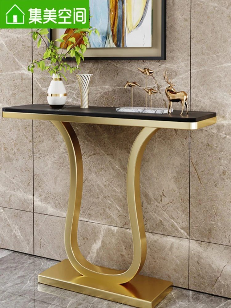 Light Luxury Nordic Marble Console Modern Minimalist Altar Super Narrow Minimalist against the Wall