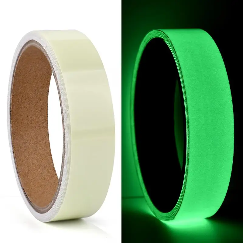 Leuchtendes fluoreszierendes, selbstklebendes, im Dunkeln leuchtendes Aufkleberband für die Nacht, Sicherheit, Heimdekoration, Warnklebeband