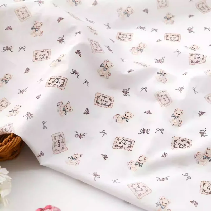

Pure cotton printed fabric used for making children's shirts and dresses DIY handmade