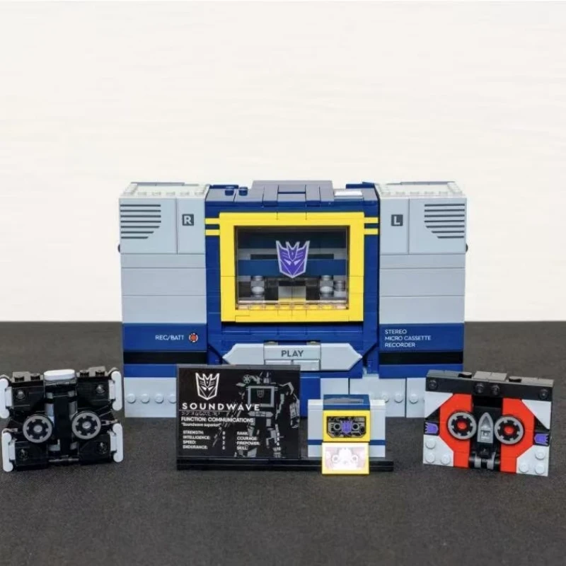 MINISO صالح 10358 روبوت Soundwave اللبنات الجمعية الطوب نموذج لعب لصبي أطفال عيد الميلاد هدية عيد ميلاد ديكور المنزل