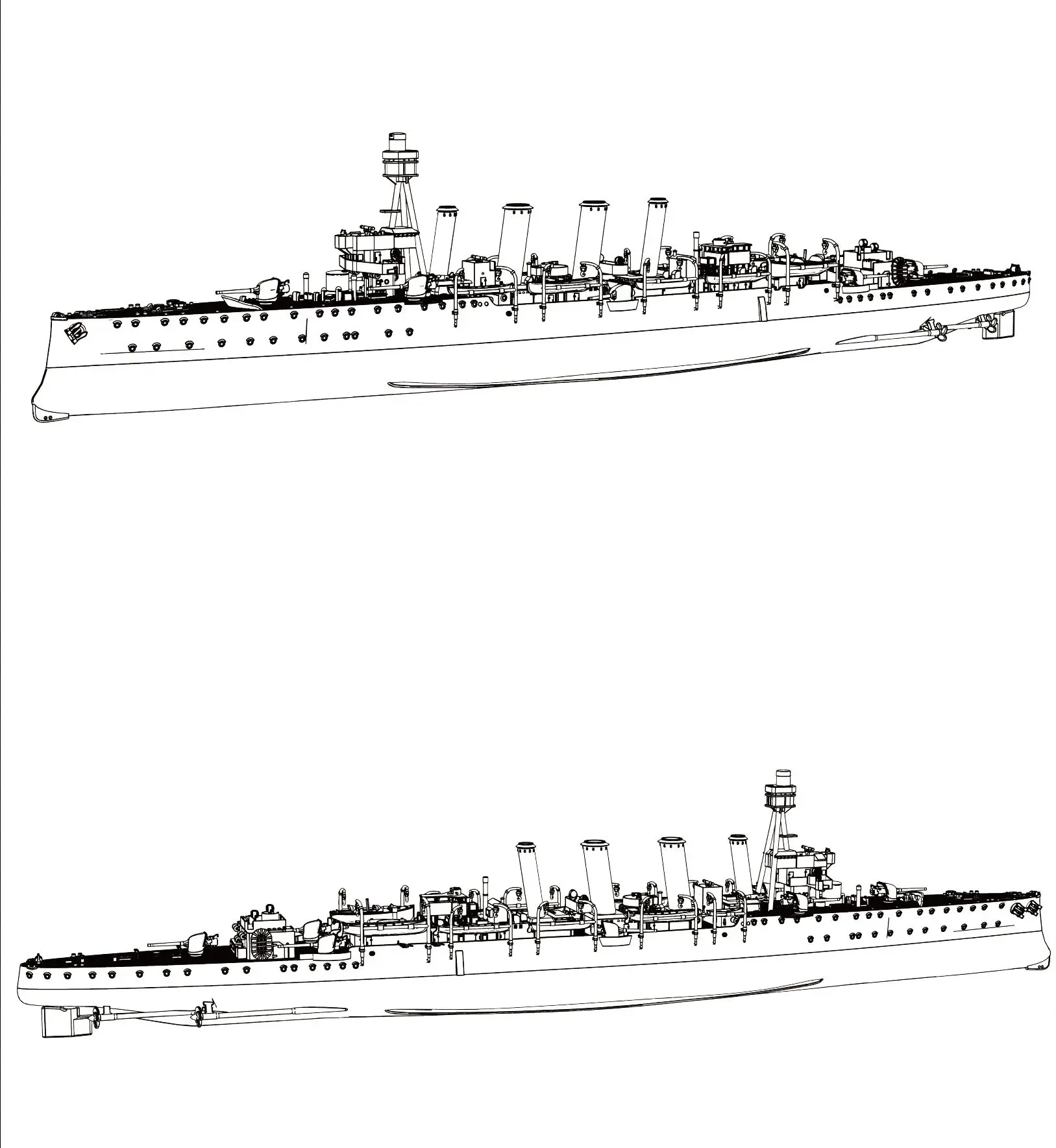 

HMS Weymouth Class Light Cruiser SSC520 SSMODEL 1/350 1/600 1/700 1/200 Military Model Kit